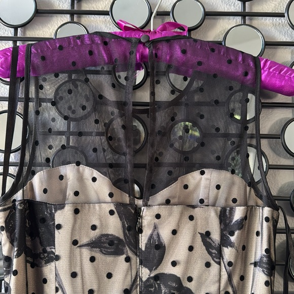 ⚡️HP⚡️Polka Dot Mesh Print  Fit and Flare Dress - Picture 9 of 16